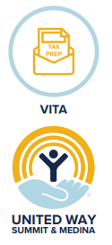 logos for United Way and VOTA
