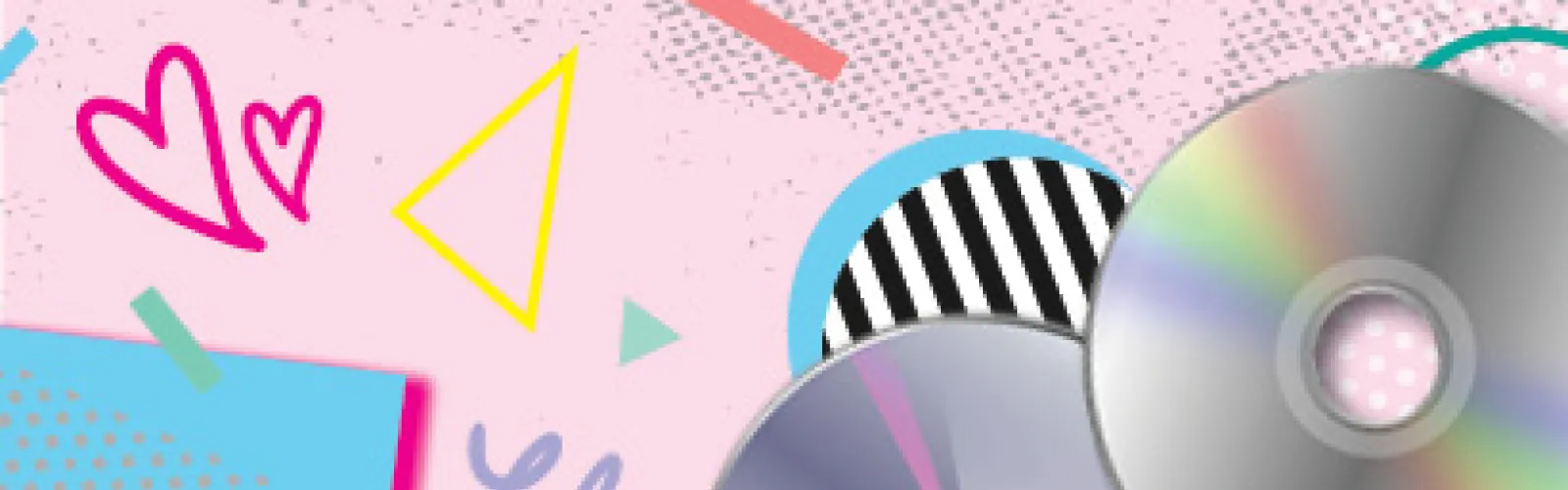 CD discs and hearts