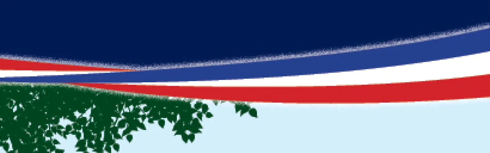 abstract background with a red, white and blue ribbon